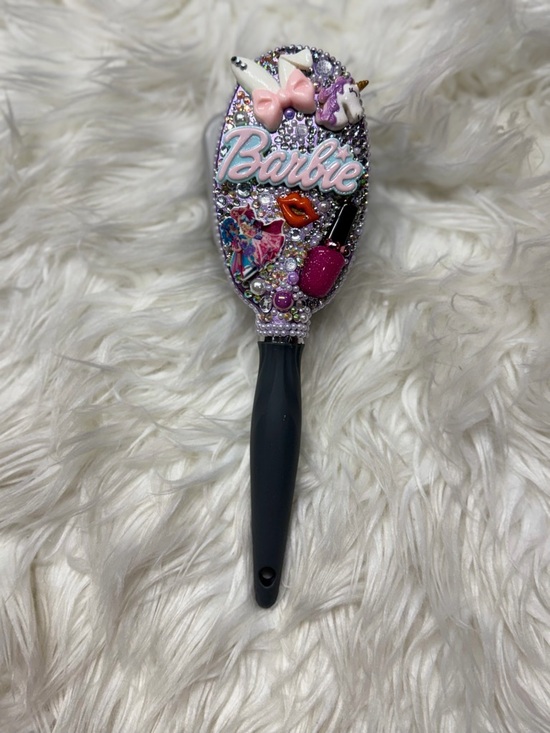 Barbie Other - Barbie Pink and Purple Jeweled Decorative Hair Brush